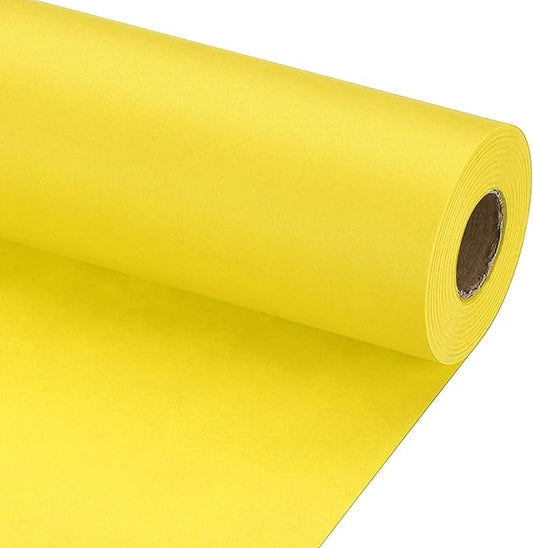 PATIKIL Wrapping Paper, 15" x 800"(66') 70 GSM Craft Paper Roll Kraft Packing Paper for Poster Bulletin Board, Gift Wrapping, Yellow