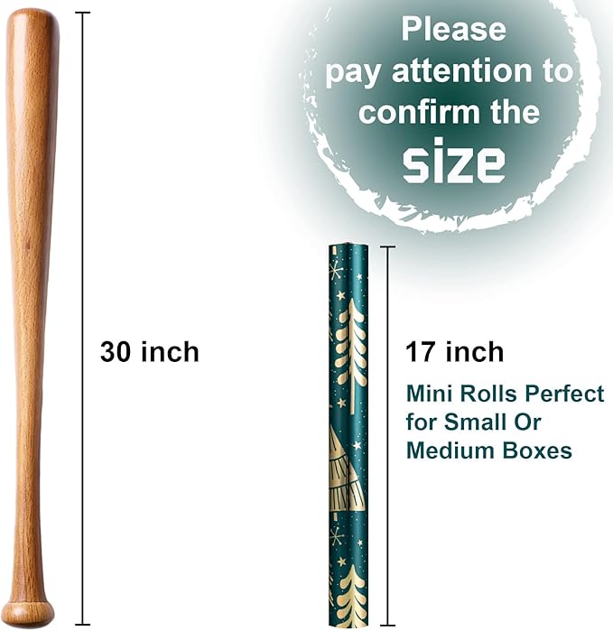 MAYPLUSS Wrap Paper Roll - 17 Inch X 33 Feet - Luxurious Metallic Foil Green Elegant Christmas Tree Winter Gift Wrapping Paper, Festive Decoration