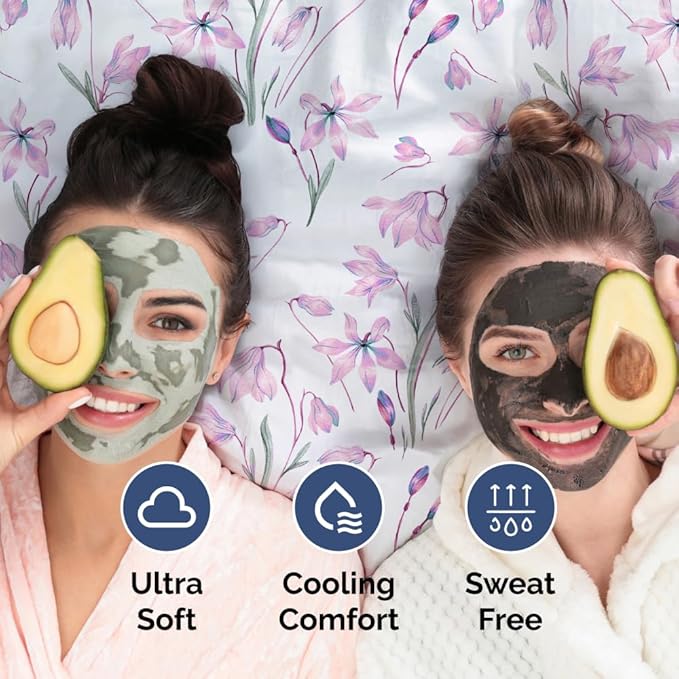 Floral Sheets - Pink Floral Bed Sheet Set - 1 Flat & 1 Fitted & 1 Pillowcase w/ Deep Pockets - Comfy, Wrinkle & Fade Free - Boho Botanical Bedding - Ultra-Soft, Breathable & Cooling - Twin Size Set