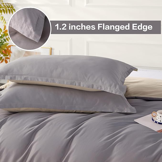 SAPHREAS Purple Duvet Cover Queen Size 3 Pieces Extra Soft Cotton Bedding Set for Kids & Adults, Includes 1 Lavender Duvet Cover 90"x90" with Zipper Closure & 2 Pillow Shams, Comforter Not Included
