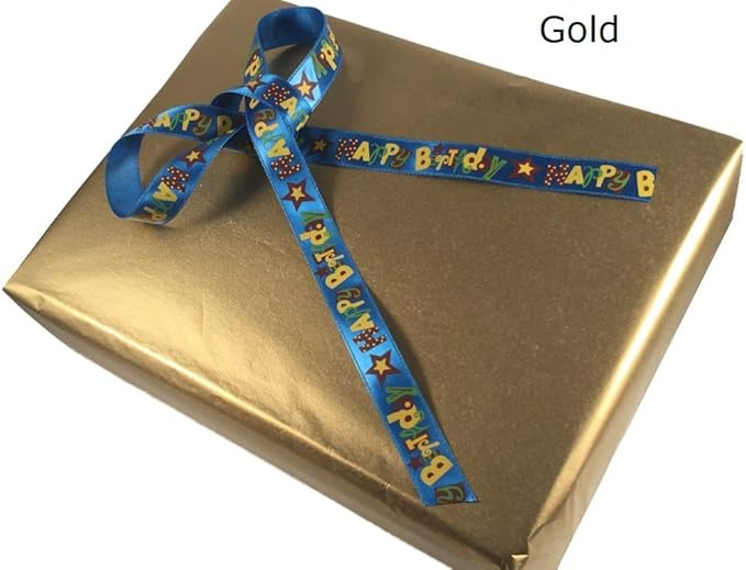 Ocean Tides 500 Sheets (14 x 20 Inches) Christmas Wrapping Paper – Gift Wrapping Tissue Paper Bulk for Crafts, Birthdays, & Holidays – Colored Tissue Papers for Gift Bags & Decorations, Gold