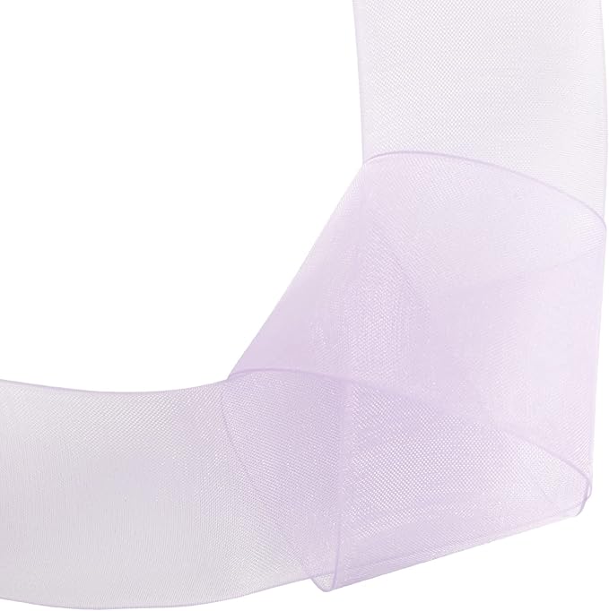 1-1/2 Inch Lt. Orchid Shimmer Sheer Organza Ribbon Sheer Chiffon Ribbon 50 Yards-Roll Multiple Colors Available for Gift Wrapping Wedding Events Christmas Décor