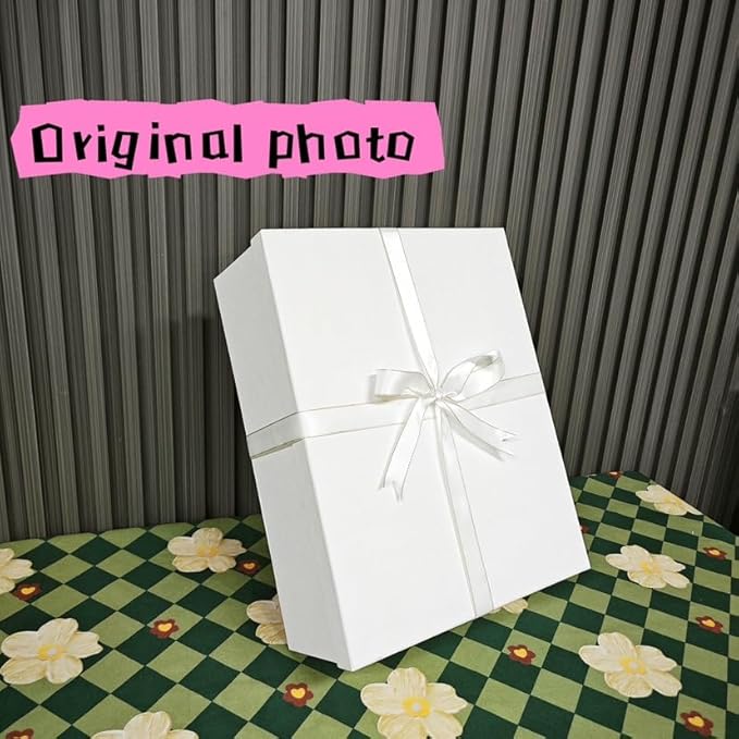 YINUOYOUJIA 3 Pack Large White Gift Box 16.5x13x5.5 inches,Gift Boxes with Lids for Presents,Birthday,Valentine's Day,Mother's Day,Christmas,Anniversary.