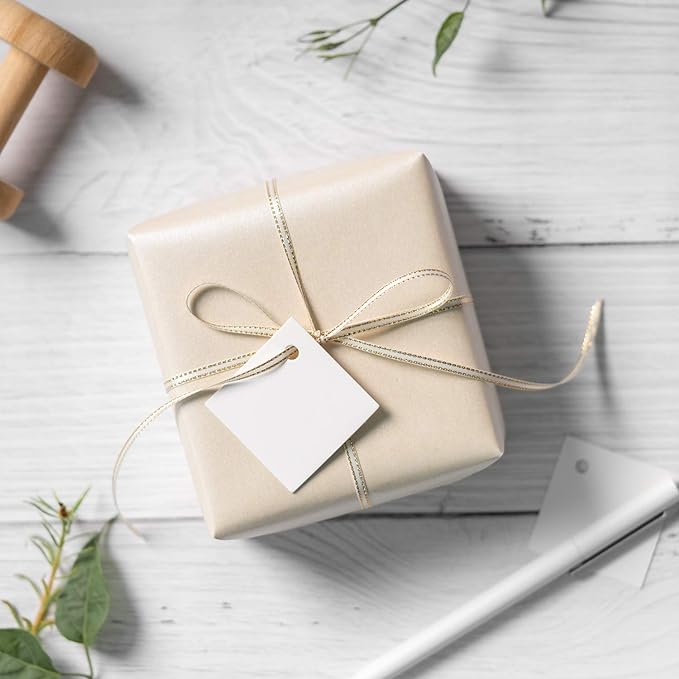 RUSPEPA Off White Matte Wrapping Paper - Solid Color Pearly - Lustre Paper, Off White Perfect for Wedding, Birthday, Christmas, Baby Shower,DIY Bouquet-17 Inches X 32.8 Feet
