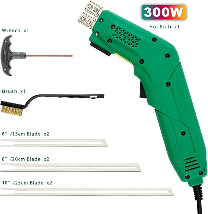 300W Air-Cooled, Electric Hot Knife - Foam Cutting Tool with Blades & Accessories Use Foam Cutter for Engraving and DIY Handmade
