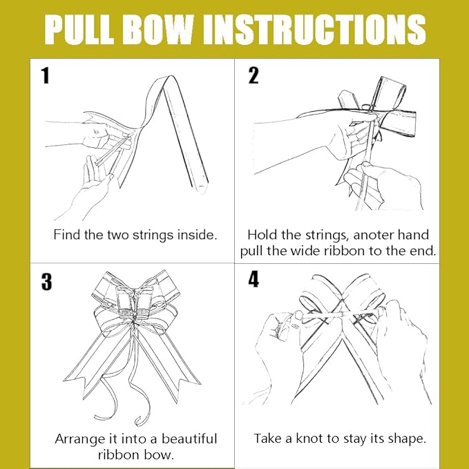 WEWILUCK Bows for Gift Wrapping, Large Gold Bows for Gifts, Presents, Gift Baskets, Big Golden Bow for Birthdays, Parties, Christmas, and Everyday(6 inches, 15PCS)