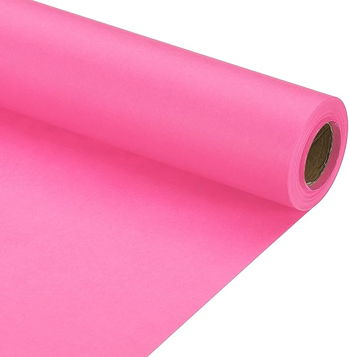 PATIKIL Wrapping Paper, 15" x 394"(33') 70 GSM Craft Paper Roll Kraft Packing Paper for Poster Bulletin Board, Gift Wrapping, Pink