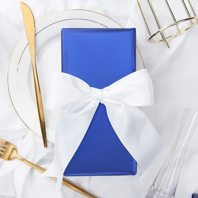 RUSPEPA Royal Blue Wrapping Paper - Metallic Matte Finish Solid Color Paper Roll, Perfect for Birthday, Wedding, Christmas,Baby Shower, Graduation Celebration - 17 Inches X 32.8 Feet