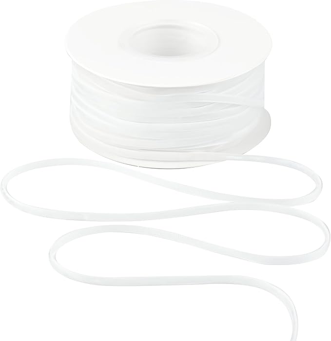 MAYREEL 1/8 Inch White Velvet Ribbon Thin Cream Vintage Ribbon for Wedding Bridal Invitations Gift Wrapping Party Favor Boxes 50 Yards