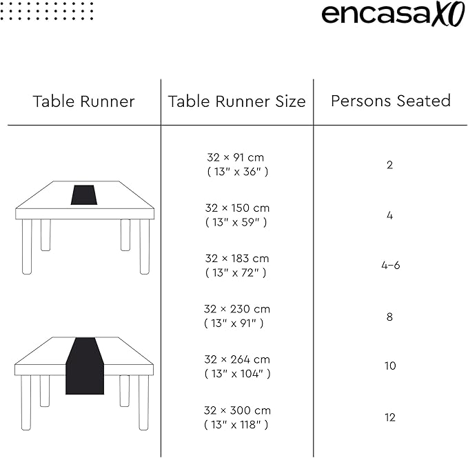 Encasa XO Cotton Dining Table Runner | Roma Red Stripes | Size 13x72 in - Machine Washable & Durable
