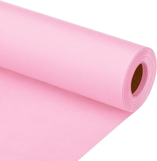PATIKIL Wrapping Paper, 15"x600"(50') Bulletin Board Paper Roll Kraft Paper Roll Construction 80GSM for Shipping Packing Gift Wrapping Craft Flower Bouquet Christmas, Pink
