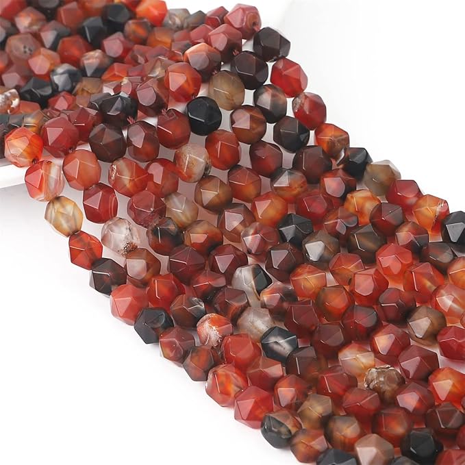 Faceted Natural Dream Agate Stone Round Beads 6mm 36cm/Strand for Jewelry Making