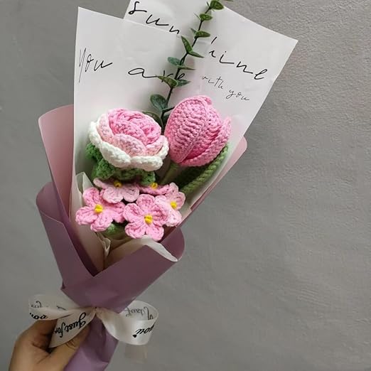 BBJ WRAPS Double Color Flower Wrapping Paper Waterproof Florist Bouquet Packaging Wraps 20 Sheets 23.6x23.6 Inch (Lilac)