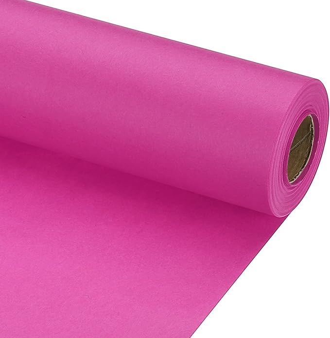 PATIKIL Wrapping Paper, 15" x 600"(49') 70 GSM Craft Paper Roll Kraft Packing Paper for Poster Bulletin Board, Gift Wrapping, Rose Pink