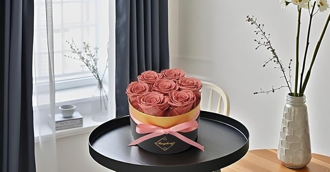 Changshunqi Forever Flowers, Preserved Real Rose in Box Preserved Flowers for Delivery, Eternal Rose Flower Last 2-3 Years, Anniversary Roses Forever Birthday Gifts for Women Mothers, Wife, Her, Mom