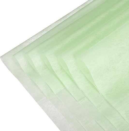 YELARXI Flower Wrapping Paper, Cotton Wrapping Flower Paper, Non-Woven Waterproof Floral Bouquet Wraps - Fitting for (Florist Supplies/Gift) 22 x 22 Inch & 40 Pack & Mint Green