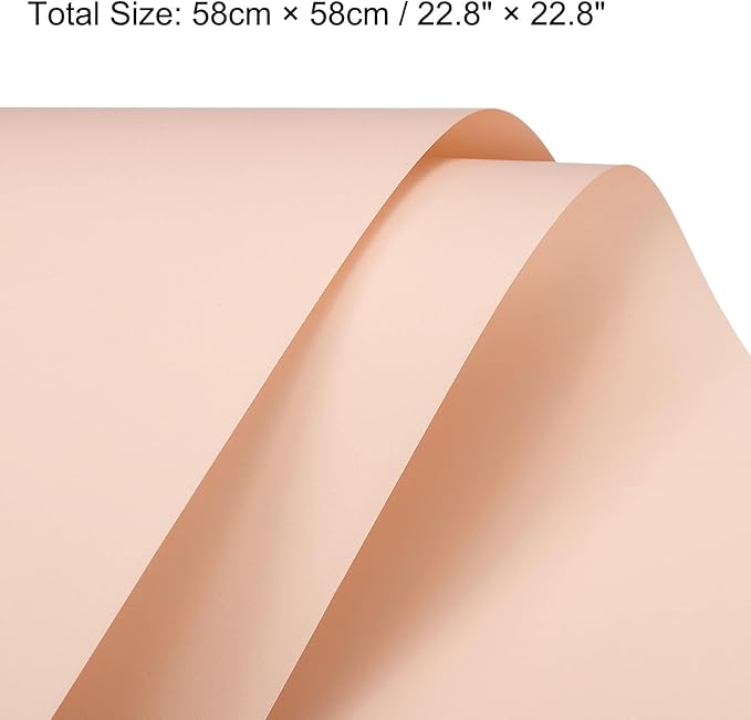 MECCANIXITY Pearlescent Film Flower Wrapping Paper 22.8x22.8 Inch Waterproof for DIY Crafts, Gift/Gift Box Packaging Cream Pink Pack of 20