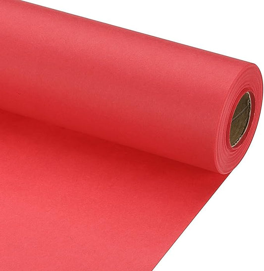 PATIKIL Wrapping Paper, 17" x 600"(49') 70 GSM Craft Paper Roll Kraft Packing Paper for Poster Bulletin Board, Gift Wrapping, Bright Red