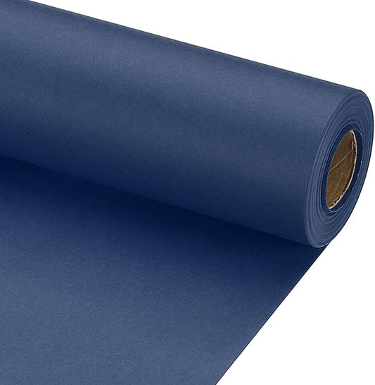 PATIKIL Wrapping Paper, 17" x 600"(49') 70 GSM Craft Paper Roll Kraft Packing Paper for Poster Bulletin Board, Gift Wrapping, Navy Blue