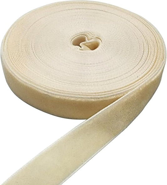 10 Yards Velvet Ribbon Spool (Beige, 5/8")
