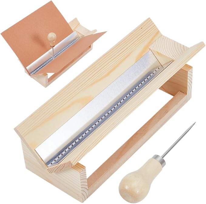 NBEADS Signature Punching Tool for Bookbinding, Bookbinding Punching Cradle with Aluminum Piercing Guide Book Binding Tools Guide Set for DIY Crafts Notebooks Journals Planners Books, 9.8x3.5x3inch