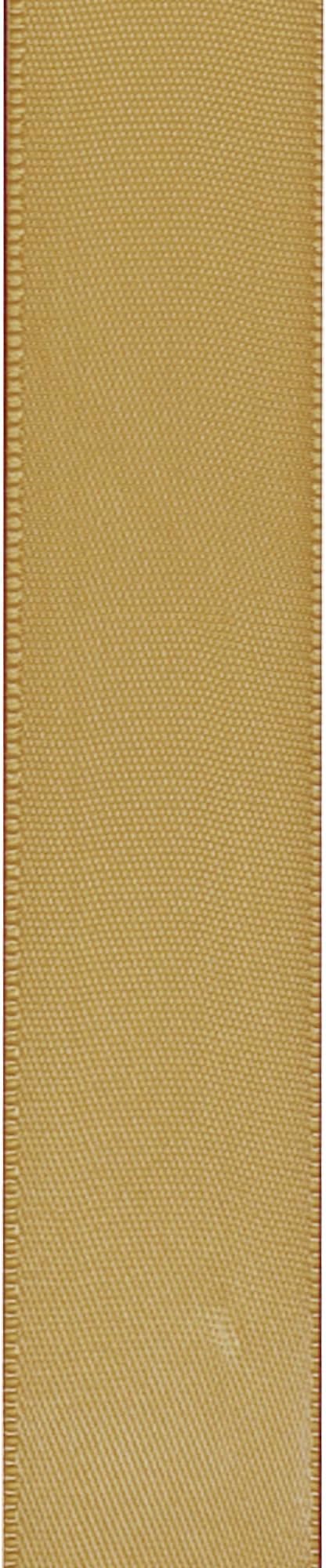 LIUYAXI Pale Gold Double Faced Satin Ribbon, 3/8" X Continuous 25 Yards, Ribbons Perfect for Gift Wrapping Bows Bouquet Wedding Decor DIY Craft and More