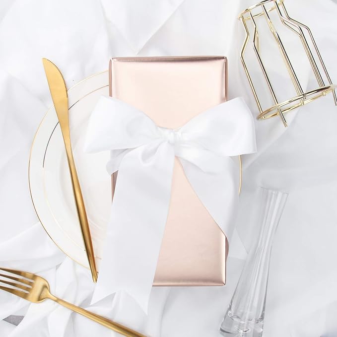 RUSPEPA Rose Gold Metallic Wrapping Paper - Pink Gold Solid Color Matte Paper Perfect for Wedding, Anniversaries, Birthday for Her,Christmas,Baby Shower Mother‘s Day Gifts- 17 Inches X 32.8 Feet