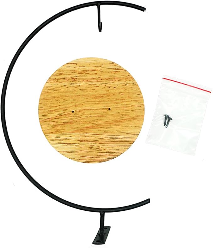 YY YEARCHY Awesomes Terrarium Ornament Display Stand Metal Stand Air Plant Stand Flower Pot Stand Holder Iron Pothook Stand for Hanging Glass Terrarium Globe Ball (2, Black)