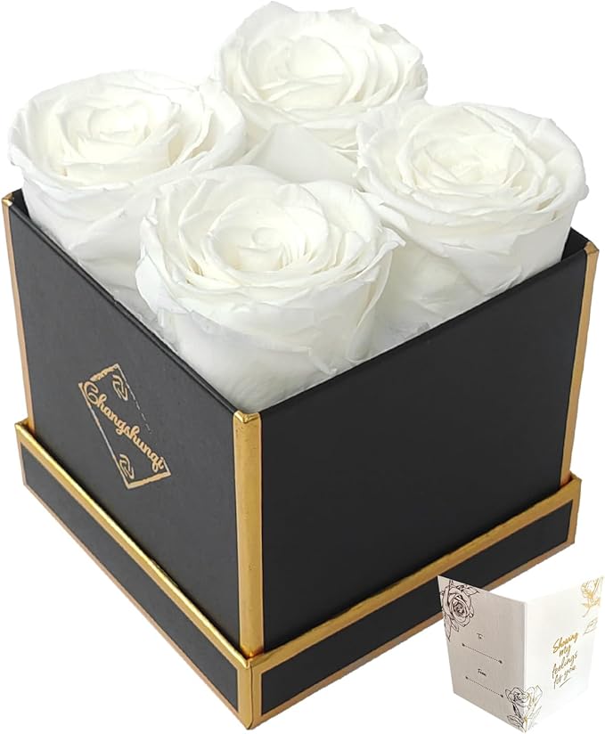 Changshunqi Forever Flowers, Preserved Real Roses in a Box Last 2-3 Years, Preserved Flowers Birthday Gifts For Womem Mom Roses Gifts for Her Girlfriends Friend Eternal Flowers Gift