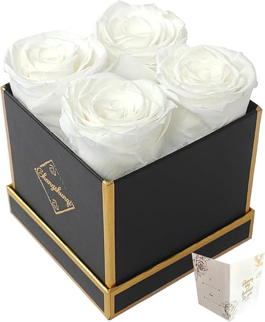 Changshunqi Forever Flowers, Preserved Real Roses in a Box Last 2-3 Years, Preserved Flowers Birthday Gifts For Womem Mom Roses Gifts for Her Girlfriends Friend Eternal Flowers Gift
