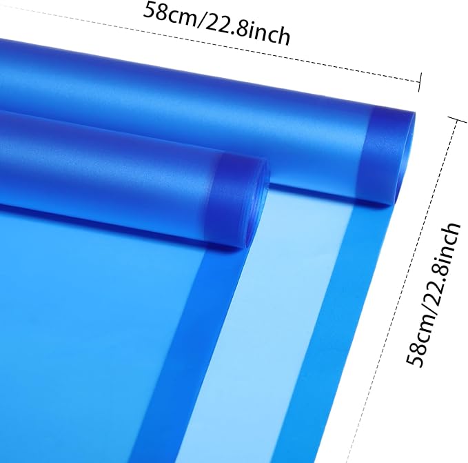 DEWJDFSC 20 Sheets Flower Wrapping Paper,Waterproof Floral Korean Bouquet Wrapping Paper, Florist Supplies, Suitable for Flowers Gift Packaging（Blue-4）