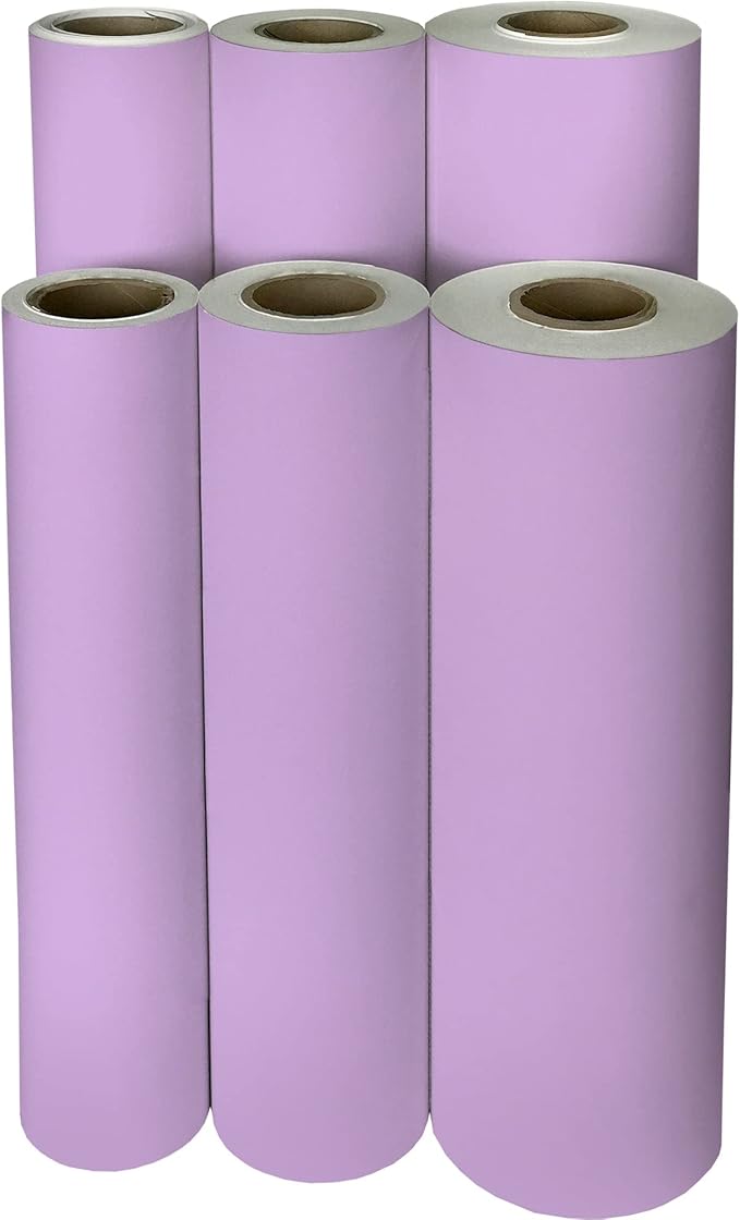 Jillson Roberts Bulk Gift Wrap, Everyday Gift Wrapping Supplies, Lavender Matte, 1/4 Ream 208 feet x 30 inches