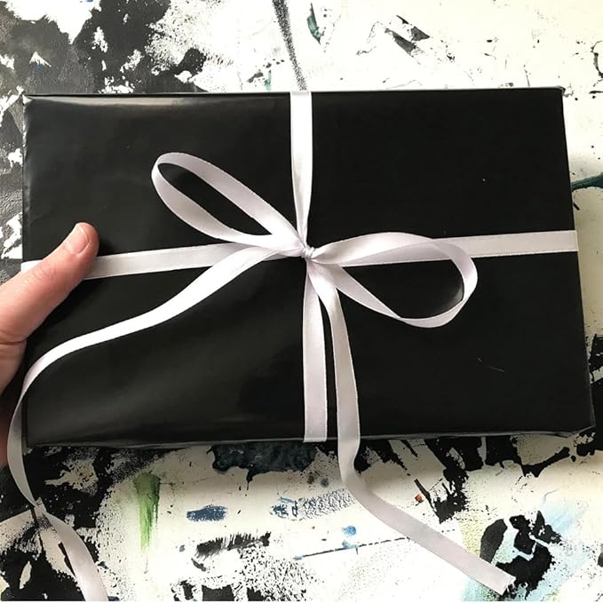 Black Christmas Wrapping Paper - Solid Color Matte Gift Wrapping Paper Roll Perfect for Wedding, Birthday for Men, Christmas, Baby Shower, Graduation Gifts, Father's Day Gifts - 17 Inches X 32.8 Feet