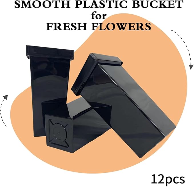 Tongmo 3-Tier Movable Plant Cart - Heavy Duty Flower Rack with 12 Buckets - Perfect for Shops, Homes, Cafes, and Offices