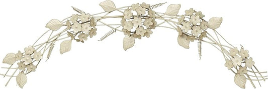 Touch of Class Creamy Gold Hydrangea Metal Wall Topper