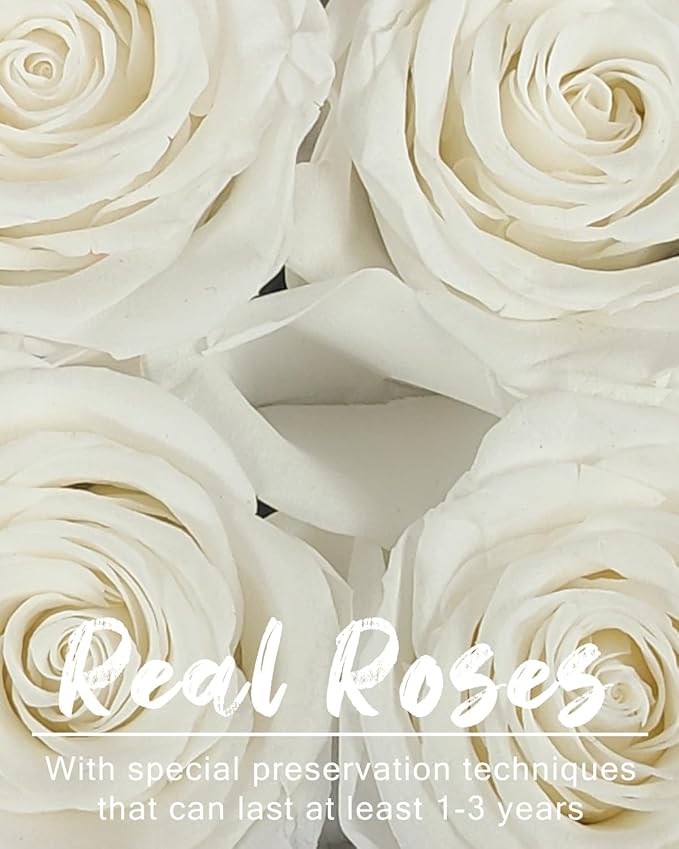 Changshunqi Forever Flowers, Preserved Real Roses in a Box Last 2-3 Years, Preserved Flowers Birthday Gifts For Womem Mom Roses Gifts for Her Girlfriends Friend Eternal Flowers Gift