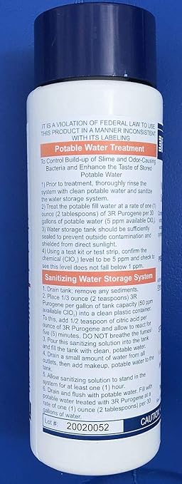 BayTec Containers 4oz Drinking Water Preserver Purog for Long-Term Storage of Drinking Water