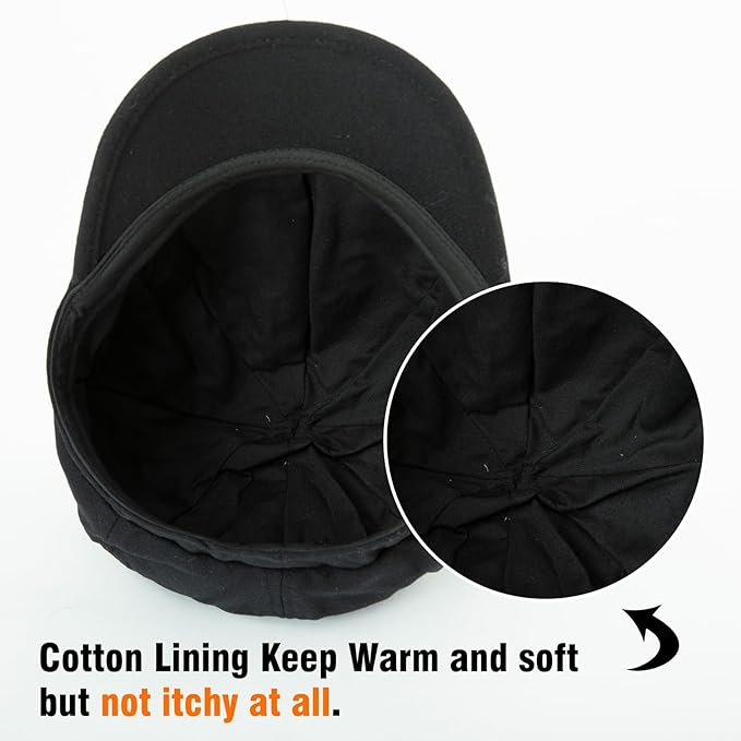 Comhats Wool Fashion Newsboy Hats for Women Winter Warm Pageboy Cabbie Cap Beret