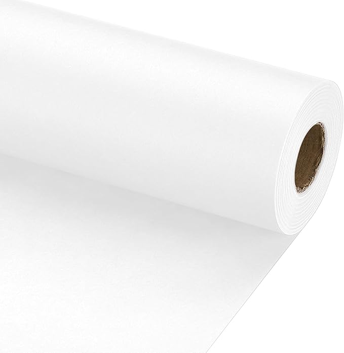 PATIKIL Wrapping Paper, 15" x 800"(66') 70 GSM Craft Paper Roll Kraft Packing Paper for Poster Bulletin Board, Gift Wrapping, White