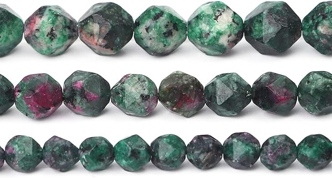 Faceted Natural Zoisite Stone Round Beads 8mm 36cm/Strand for Jewelry Making