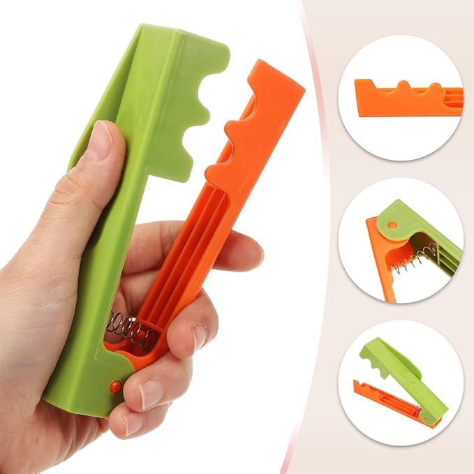 HARFINGTON Rose Thorn Stripper Tool 5.5" ABS Plastic Flower Thorn Leaf Remover Flower Stem and Leaf Stripping for Gardening Home Florist Flower Arrangement, Orange Green