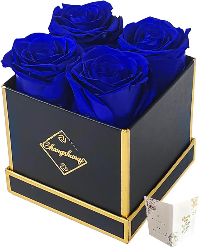 Changshunqi Forever Flowers, Preserved Real Roses in Box Lasting 2-3 Years, Preserved Flowers Birthday Gifts for Womem Mom Her,Anniversary Eternal Flowers Gifts for Mother Women Friends