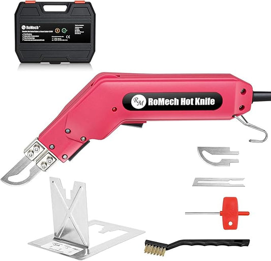 ROMECH Foam Cutter Pro Electric Hot Knife, 100W Styrofoam Cutting Tool Kit- with Heavy-duty Case Blades & Accessories RM-008 (100W)