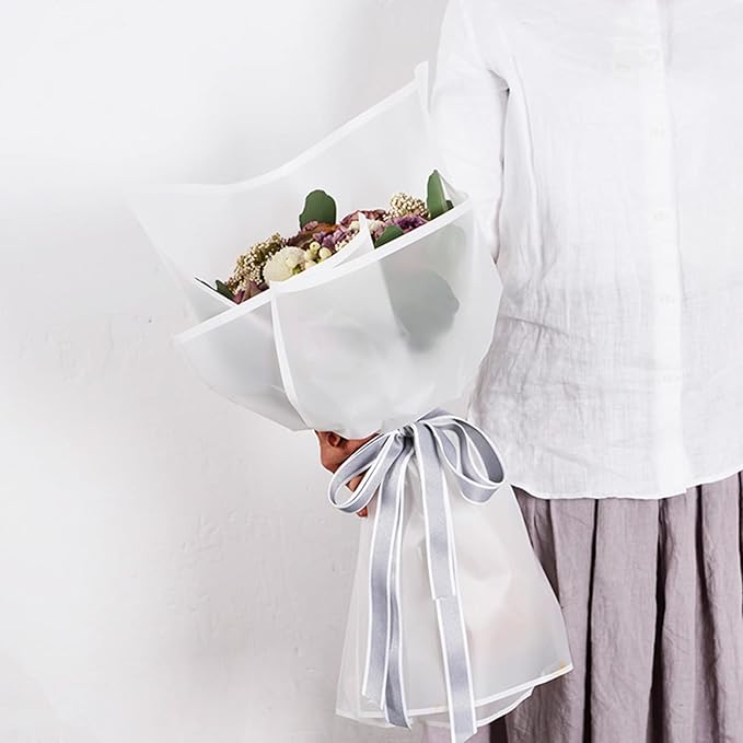 HYSSINOWRAP 20 sheet .flower wrapping paper. Flower packaging bouquet wrapping paper.KoreanFlorist Supplies, 22.8 * 22.8 inches(WHITE)