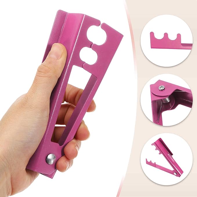 HARFINGTON 2pcs Rose Thorn Stripper Tool 5.5" Metal Flower Thorn Leaf Remover Flower Stem and Leaf Stripping for Gardening Home Florist Arrangement, Pink