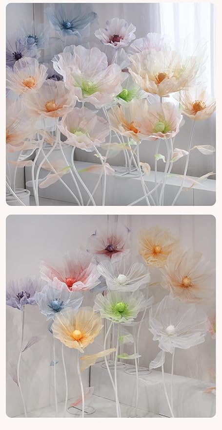 Giant Flower Decoration for Wedding Background, Party Decoration, Birthday Party, Photography Props, Shop Window Props, Banquet, Stage, Mall Display (Purple)