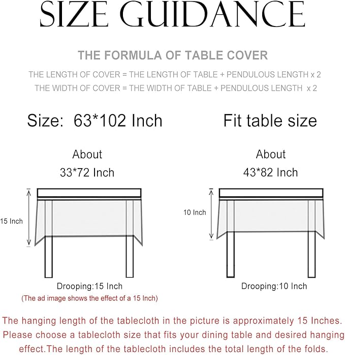 patdrea Designer Green Long Rectangle Table Cloth,Vintage Linen Leaves Pattern Tablecloth,Floral Cover Colorful Decor for Kitchen Dining Christmas,Tea Party,Thanksgiving,63"x102"-Cecilia D