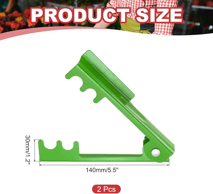 HARFINGTON 2pcs Rose Thorn Stripper Tool 5.5" Metal Flower Thorn Leaf Remover Flower Stem and Leaf Stripping for Gardening Home Florist Arrangement, Green
