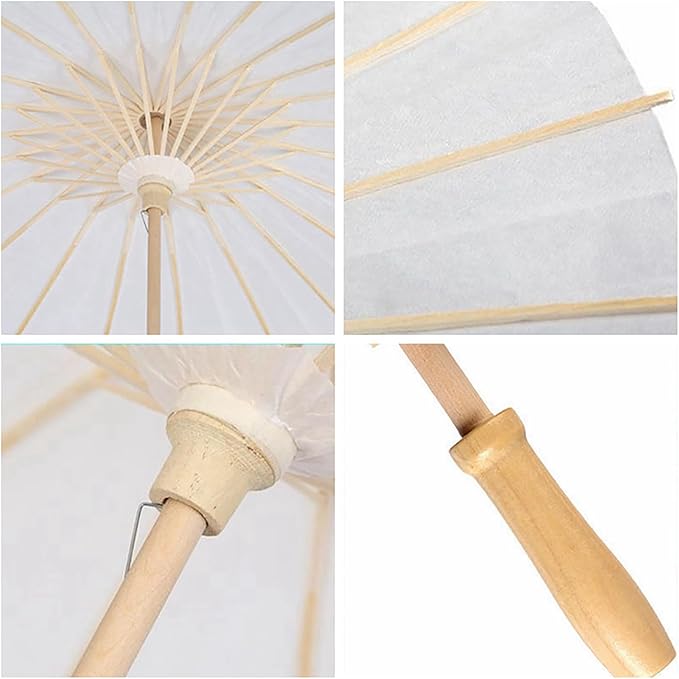 Chinese Japanese Handmade Parasol Umbrella,Asian Decoration DIY Art Dance Classical Umbrella for Wedding Parties Photography Costumes Cosplay