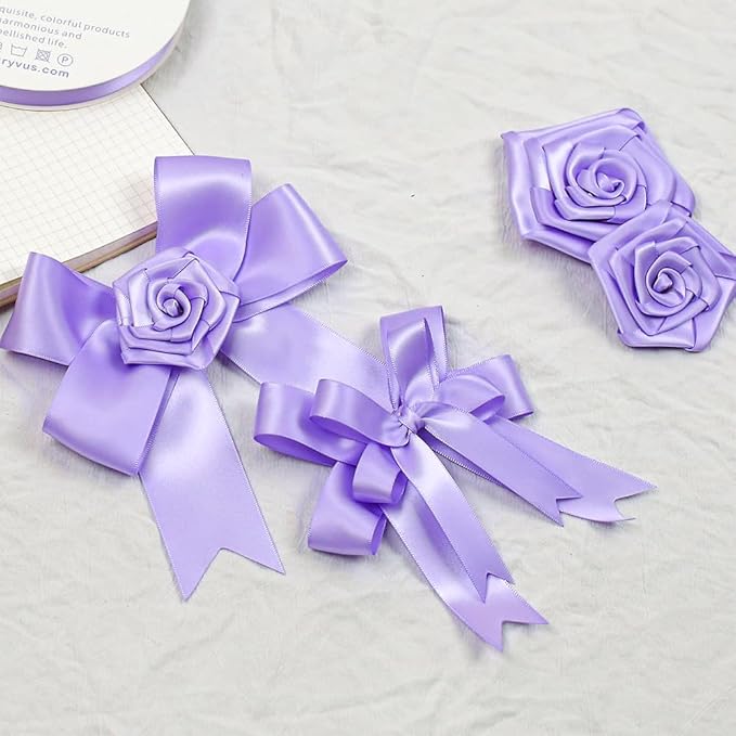 Lilac Satin Polyester Ribbon, 7/8 Inch X 50 Yards, Premium Double Faced Satin Ribbon for Gift Wrapping, Crafts, Wedding Decor, Special Occasions